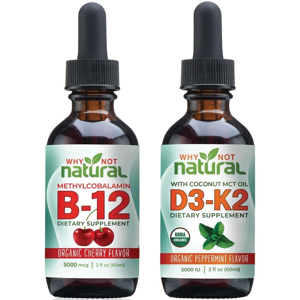 Varför inte naturligt organiskt vitamin B12 och vitamin D3 K2 flytande droppar
