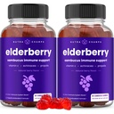 NutraChamps Elderberry Gummies, Sambucus Elderberry Gummies for Adults & Kids, Vitamin C, Propolis & Echinacea, Max Strength Immune Support Gummies, Natural Berry Flavor, 120 Gummies (Pack of 2)