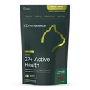 VetriScience Senior 27 + Active Health Chews, Nu Cat Daily Multivitamin för äldre katter, balanserade vitaminer, mineraler och antioxidanter, hälsosam åldrande och välbefinnande, fisk, 30 greve