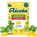Ricola Sugar Free Lemon Mint Throat Drops, 45 greve, Uppfriskande lättnad från mindre halsirritationer, Oral Anesthetic