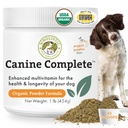 Wholistic Pet Organics Canine Complete - Dog Multivitaminpulver - 1 Lb - Daily Dog Vitaminer och kosttillskott för hemlagad mat - Immune System, Skin, Coat & Overall Health - Liten och stor ras