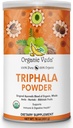 Organic Veda Triphala Powder med Amla, Haritaki, Bibhitaki Fruits - 100% naturlig ayurvedisk Triphala Powder - Förbättrar immunstöd, Digestion, Colon Cleanse, hudhälsa - Vegan, icke-GMO - 16oz