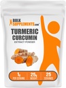 BulkSupplements.com Turmeric Extract Powder - från Turmeric Root, Curcumin Supplements, Turmeric Curcumin Powder - Gluten Free, 1g per Servering, 25g (0,88 oz) (Pack of 1)