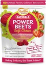 Healthy Delights Naturals Power Beets Soft Chews, Delicious Strawberry Burst, Concentrated Superfood Supplement, stöder cirkulation, naturlig energi och uthållighet, 30 greve