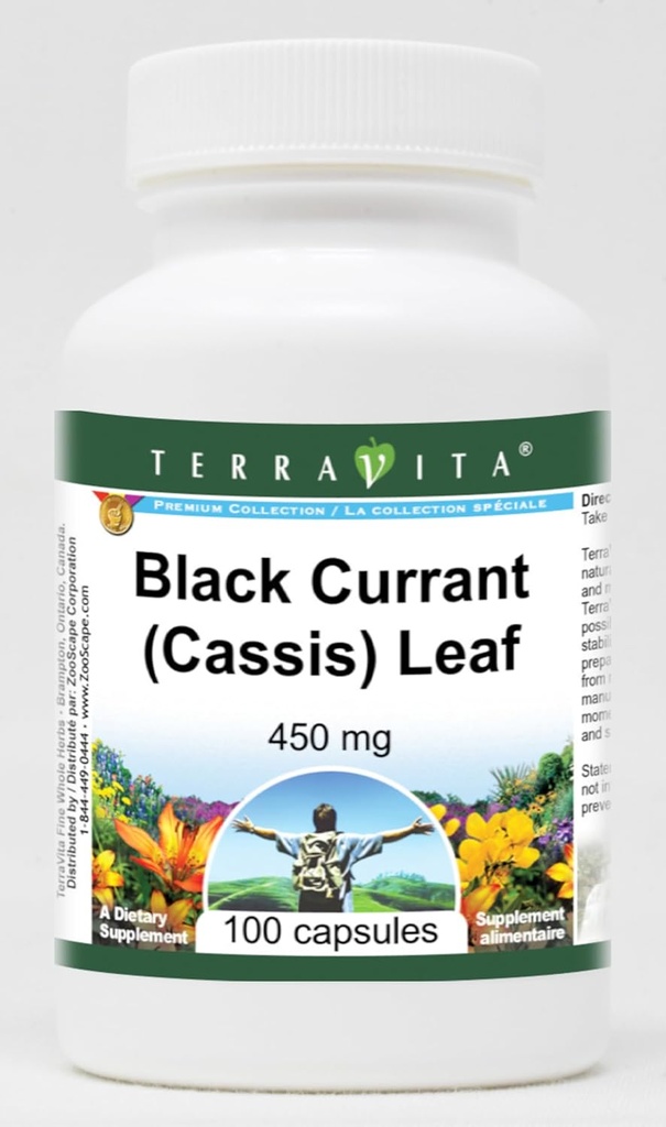 Black Currant (Cassis) Leaf - 450 mg (100 kapslar, ZIN: 513765) - 3 Pack