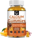 1200mg Calcium Gummies med vitamin D3,K2,B12 & B6 - Plant Complex Calcium Magnesium Supplement med Glycinate,Potassium,Sea Moss, Ashwagandha Root för Ben & Teeth Strength, Muscle & Immune