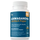Dr Tobias Ashwagandha Capsules, 1300mg Organic Ashwagandha Root Extract Per Servering med Black Pepper, Calming Adaptogen, Energy & Focus Supplement, 60 vegetariska kapslar