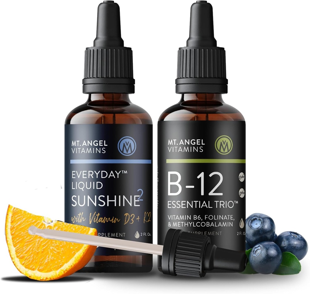 Angel Vitamins B12 Essential Trio + Everyday Liquid Sunshine2 D3+K2
