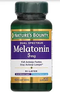 Naturens Bounty Melatonin 5 mg Bi-Layer tabletter 60 ea (Pack of 3)
