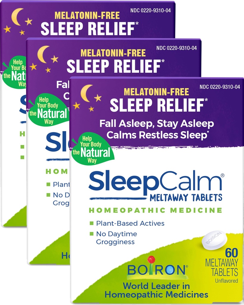 Boiron SleepCalm Sleep Aid för Deep, Relaxing, Restful Nighttime Sleep - Melatonin-Free och Non Habit-Forming - Upplösbara tabletter - 180 greve