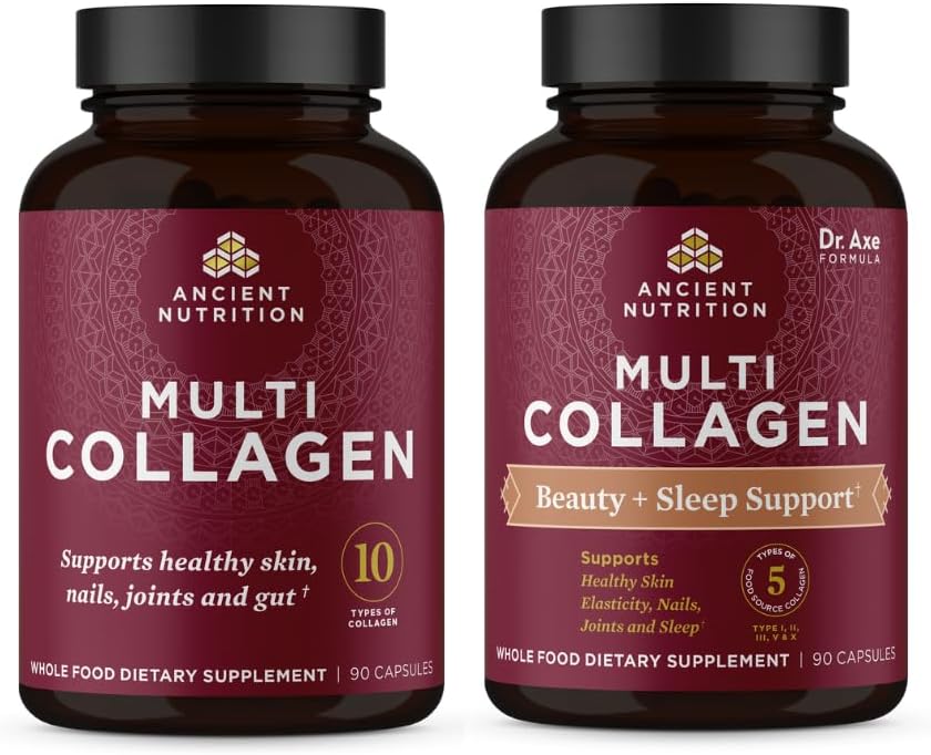 Forntida näring Multi Collagen kapslar, 90 greve + Multi Collagen kapslar, skönhet och sömn, 90 greve