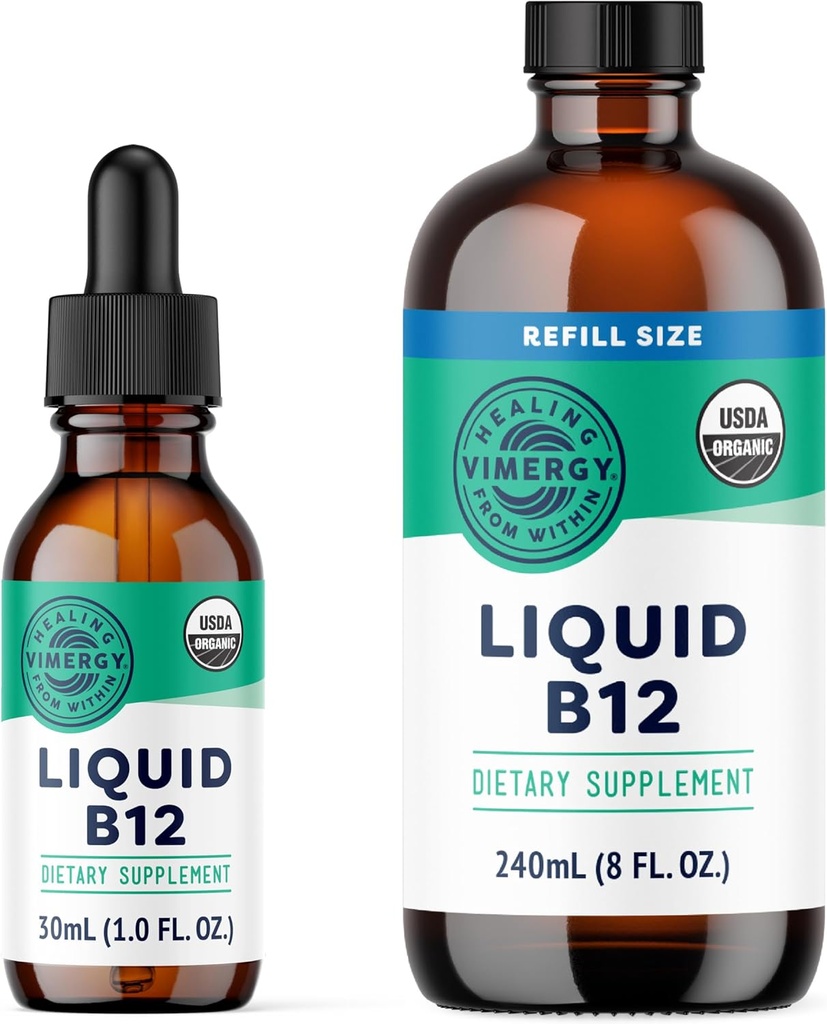 Vimergy Liquid B12 (30 ml) och Liquid B12 Refill (240 ml) - Bundle