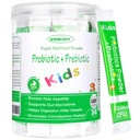 ZEBORA Kids Probiotic & Prebiotics Powder Age 3+ stödjer barns Digestive & Immune System med naturlig källa, främjar förstoppningshjälp, icke-GMO, Gluten-Free, 30 Packets med 5 miljarder CFU:er