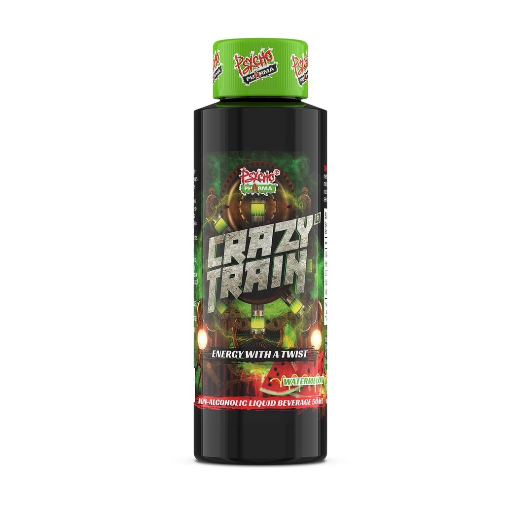 Crazy Train - Psycho Pharmas alkoholfria energi sköt ... Med en Twist!