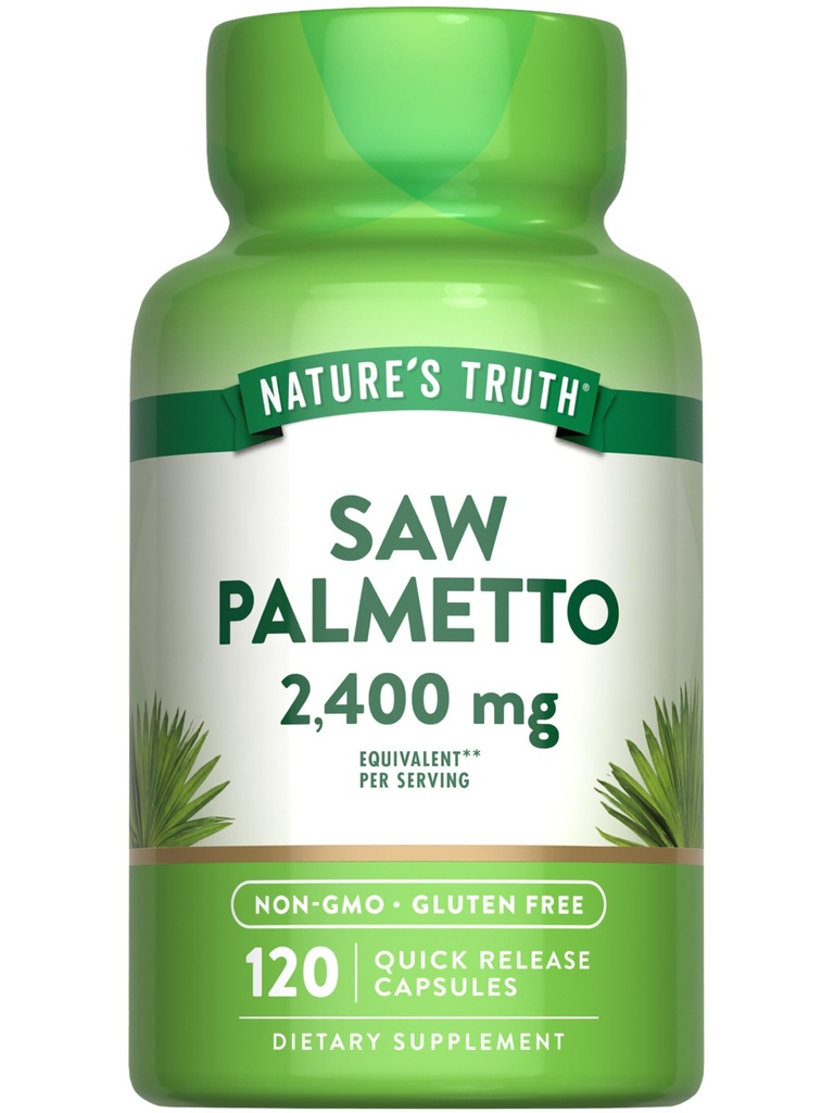 Naturens sanning såg Palmetto extrakt | 120 kapslar | Non-GMO & Gluten fri tillägg