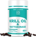 Nattokinase Supplement 4000 FU Organic med Antarctic Krill Oil Omega 3 Softgels 2000mg | DHA | EPA | Nattokinase härrör från japanska Natto | Cardiovascular & Heart Health Support | 60 Softgels