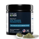 Fyra Leaf Rover Protect - Probiotika för hundar - Veterinär formulerad - med naturliga prebiotika och antioxidanter - Avgiftning och tarmhälsa - 30 dagar stor hundförsörjning