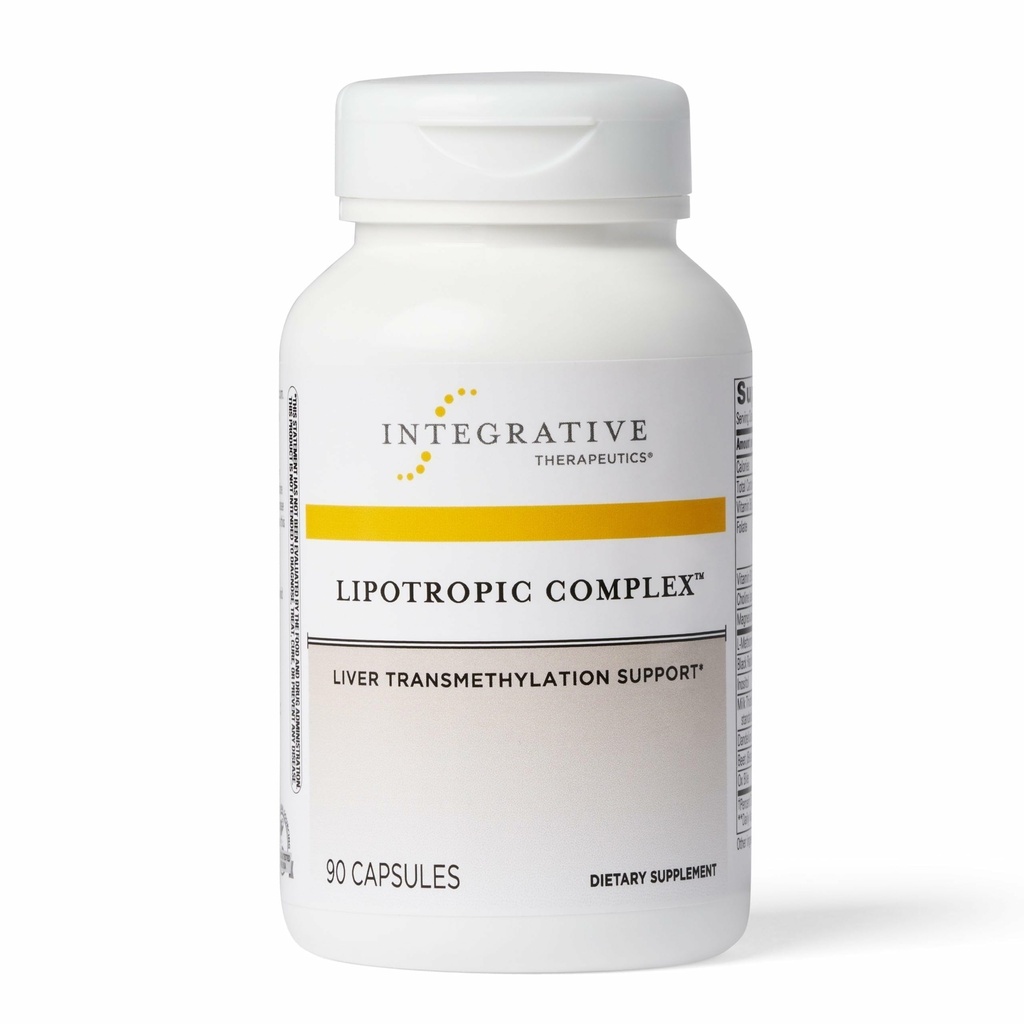 Integrativ terapeutik Lipotropic Complex - Liver Support Supplement för vuxna * - Inkluderar mjölk Thistle & Vitamin B6 och B12 - Gluten-Free & Dairy-Free - 90 Count (45 portioner)
