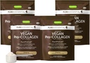 Igennus Vegan Collagen Peptide Powder, förbättrad med Glycine, Proline & Hydroxyproline & Cofactor Vitamin C, Non GMO, komplett vegetarisk växtbaserad Collagen Powder Booster, 4 x 35 portioner