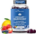Urinary Harmony D Mannose Gummies for Urinary Tract Health - D-Mannose & Hibiscus Cleanse, Flush & Protect the Urinary System - Potent Formel, Drug Free - 60 Berry Lemon Flavor Gummies, 20 Day Supply