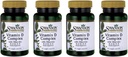 Swanson Vitamin D Complex med vitamin D2 & D3 - Komplett Sunshine Vitamin Complex för ben, Dental & Immune Health - Vitamin Supplement (50 mcg, 60 Veggie Capsules ) 4 Pack