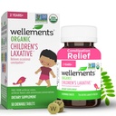Wellements Organic Children's Laxatives for Constipation (50 Chewable Tablets) | Organic Senna Tablets för 2 + Barn | Icke-GMO, USDA Organic, Gluten Free | Naturliga laxermedel för förstoppningshjälp *
