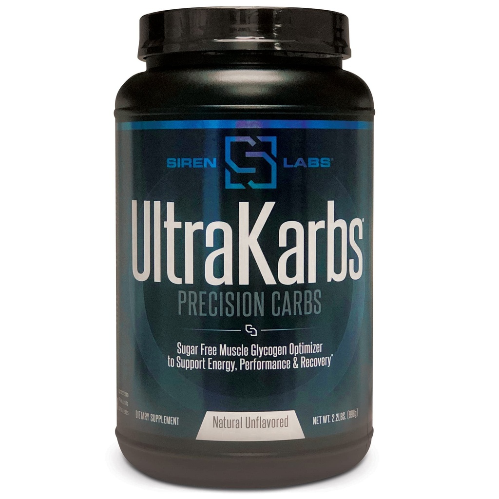 Siren Labs Ultra Karbs Mass Gainer Post Träning Muskelbyggare Hälsosam kolhydrat Blandning med KarboLyn - Mer energi, snabbare återhämtning - Viktökning för män (40 portioner)