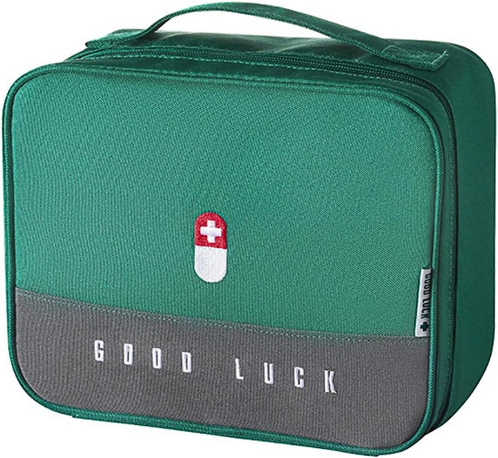 Första hjälpen väska tomma, vattentät nödmedicinsk traumaväska, medicinväska för resor, Home Hiking Camping Car Office (Large,Green)