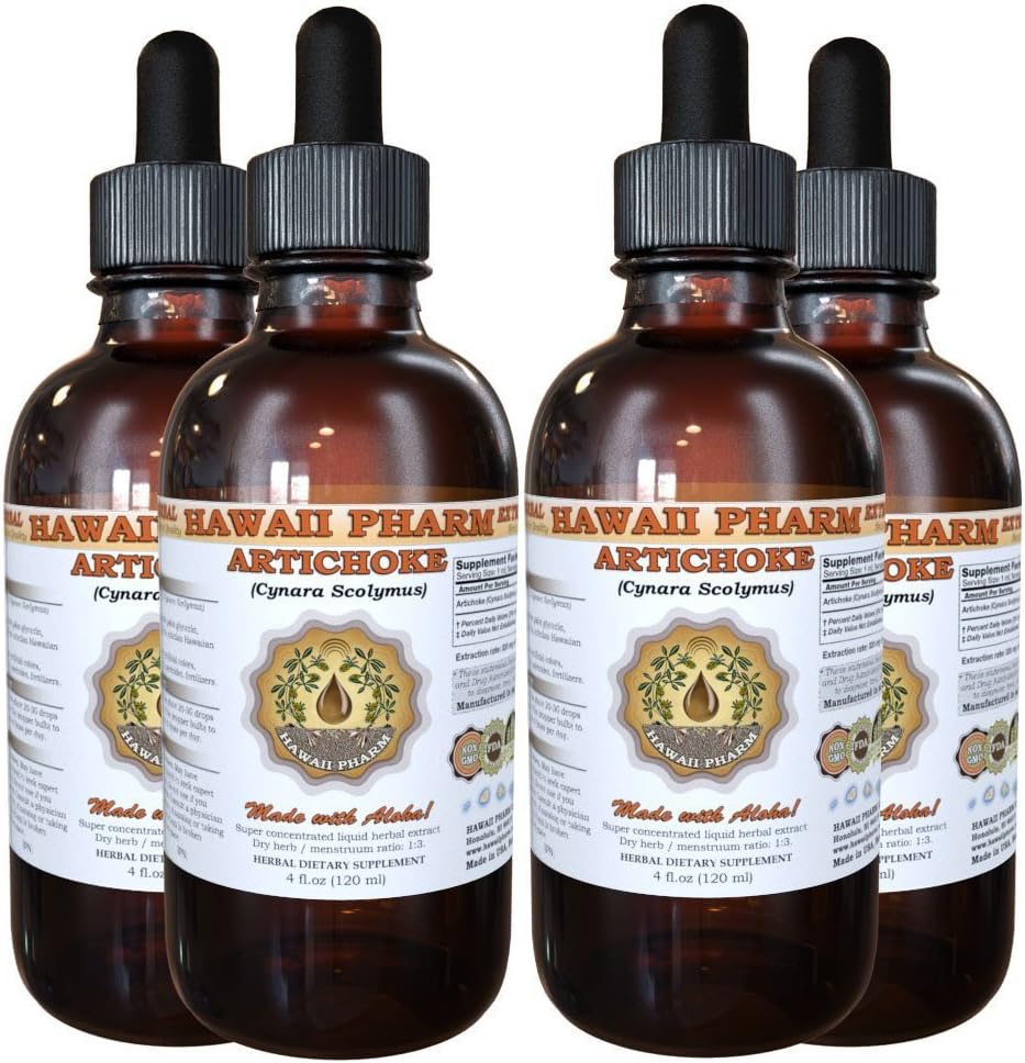Artichoke Liquid Extract, Organic Artichoke (Cynara scolymus) Tinktur 4x4 oz