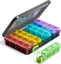 Odaro Weekly Pill Organizer 4 gånger om dagen, BPA Free Daily Pill Box 7 Day, Large Travel Pill Case med 28 kompartement för att hålla medicin, vitamin och tillägg