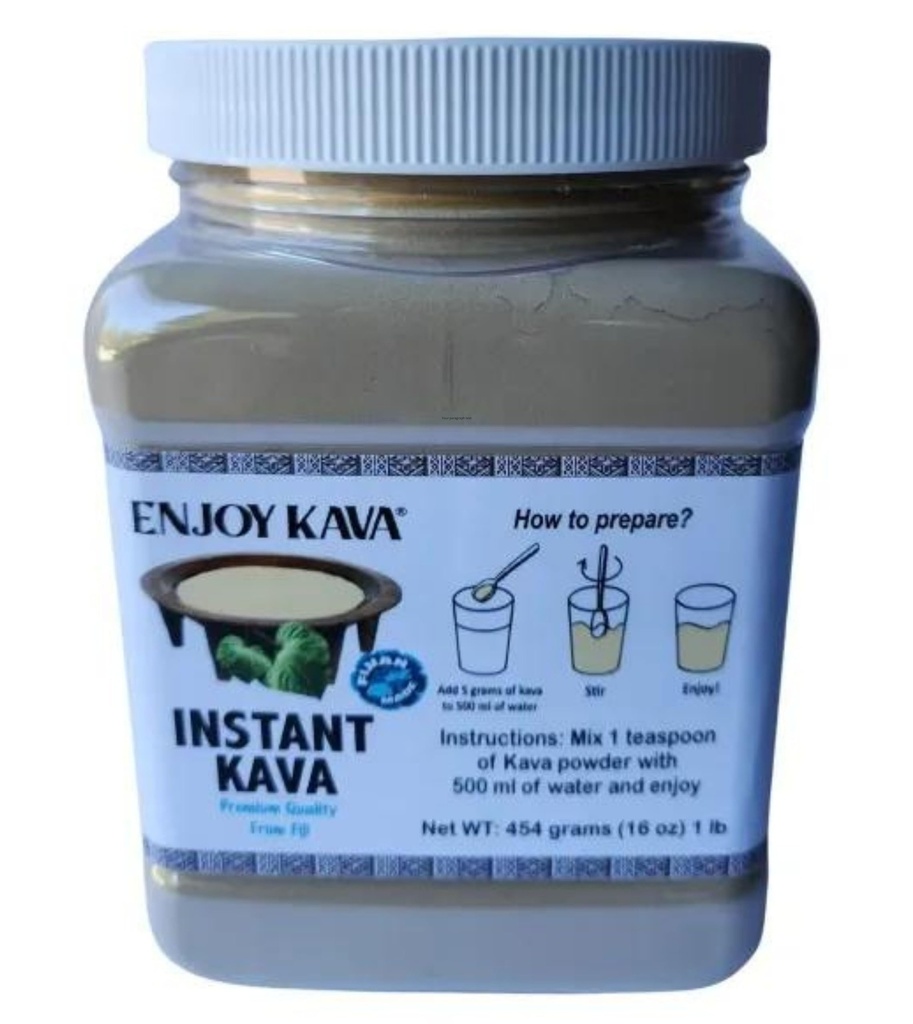 KAVA On The Go - Micronized INSTANT Kava (1 LB Jar / 16 Oz) Från FIJI - JUST ADD WATER EnjoyKava.com