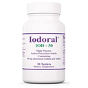Optimox Iodoral 50 mg Tillägg - Kaliumjodid tabletter, sköldkörtelstöd, dagliga vitaminer och mineraler, Lugols jodlösning - 30 greve.