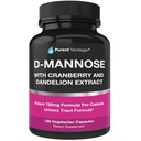 D Mannose Capsules med 600mg D-Mannose Powder Per Cap - med Added Cranberry och Dandelion Extract för att hjälpa i Bladder, Urinary Tract och UTI Support - 120 Veggie Caps
