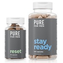 Rent för Män Original Vegan renlighet Fiber Supplement, 120 kapslar & Återställ Detox Supplement, 30 kapslar