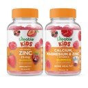 Livliga Zink 25mg Barn + Calcium Magnesium & Zink Kids, Gummies Bundle - Stor smak, Vitamin Supplement, Gluten Free, GMO Free, Chewable Gummy