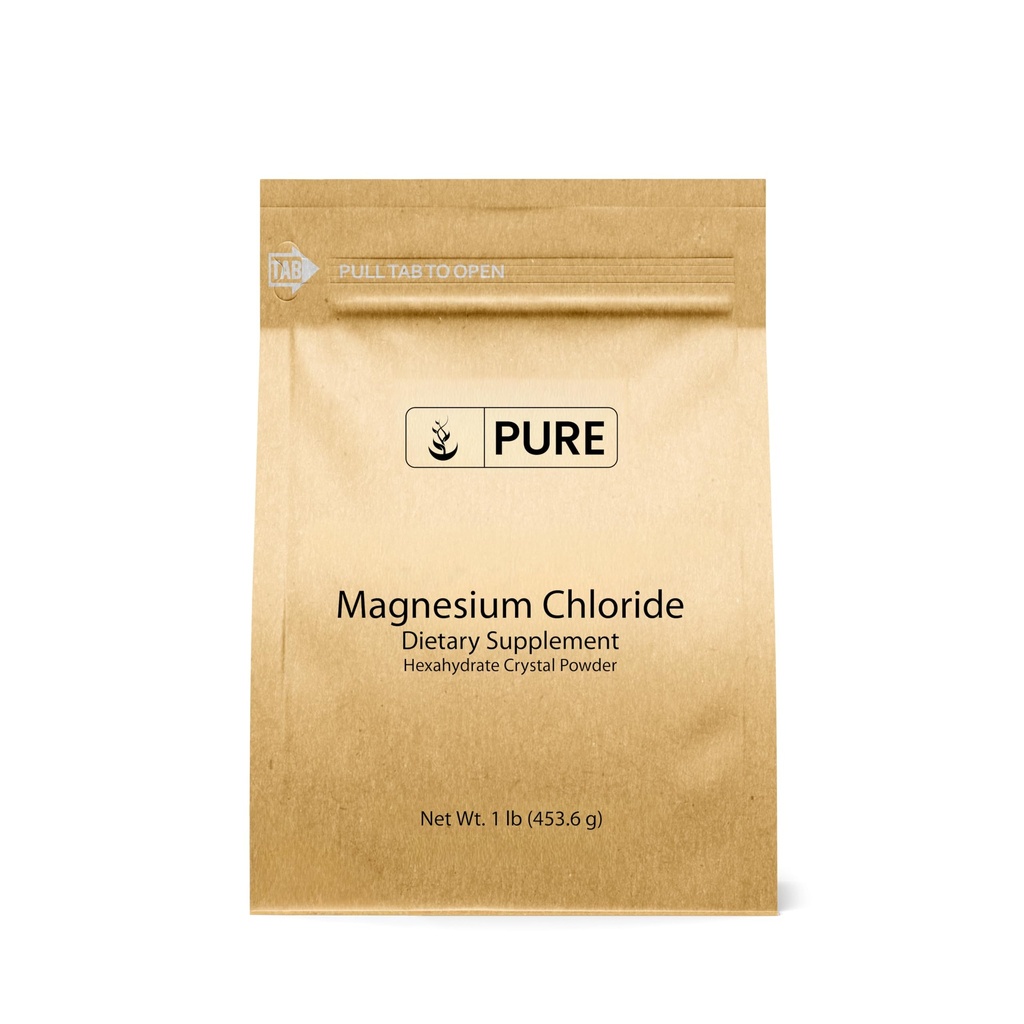 Rena ursprungliga ingredienser Magnesiumklorid (1 lb), miljövänlig förpackning, Crystal Powder, Magnesium Supplement