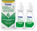 Visine Allergy Eye Relief Multi-Action Antihistamine & Redness Reliever Eye Drops med Pheniramine Maleate & Naphazoline HCl, Eye Drop Behandling för Red, Itchy, Allergy Eyes, 0,5 fl. oz, 2 Pack