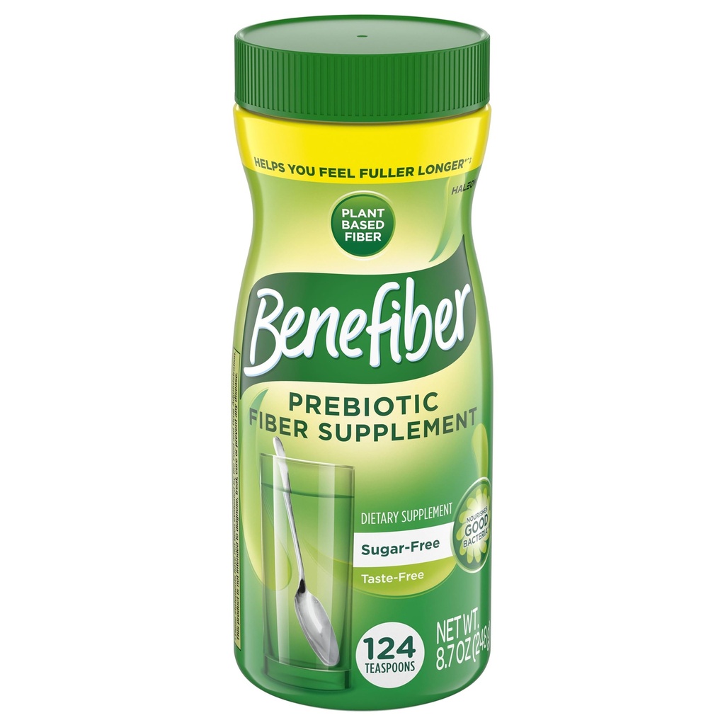Benefiber Daily Prebiotic Fiber Supplement Powder för Digestive Health, Daily Fiber Powder, Unflavored - 62 portioner (8,7 Ounces)