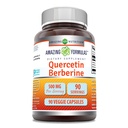 Fantastiska formler Quercetin Berberine - 250mg Berberine och 250mg Quercetin, 90 Veggie Capsules Supplement | Icke-GMO | Gluten Free | Made in USA | Idealisk för vegetarianer