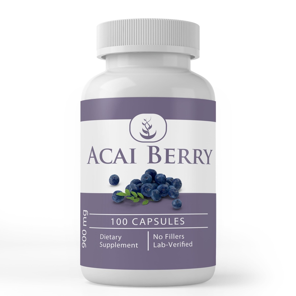 PURE ORIGINAL INGREDIENTS Acai Berry (100 kapslar) No Magnesium eller Rice Fillers, Always Pure, Lab Verified