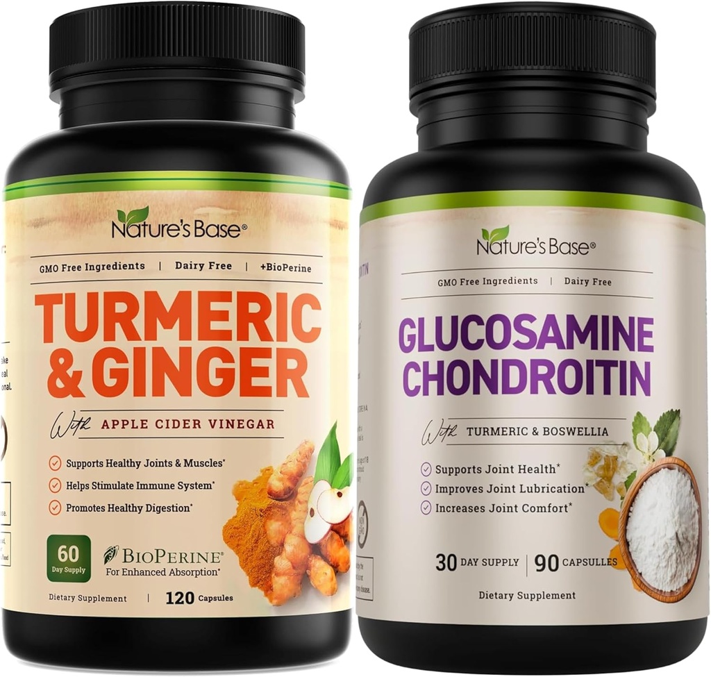 Naturens bas gurkmeja & Ginger 120 ct + Glukosamin Chondroitin 90 ct