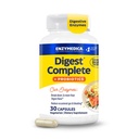Enzymedica, Digest Complete + Probiotics, Gentle Digestive Enzymes med 400 miljoner CFU aktiva kulturer per kapsel, 30 kapslar