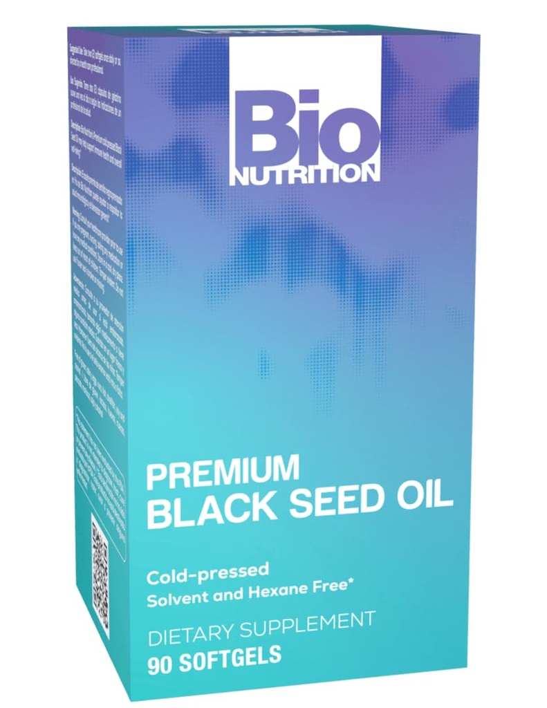 Bio Nutrition Black Seed Oil Premium 90 Softgels | Cold Pressed | Hår & Hud