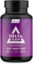 Delta Sleep by HTLT | Omfattande Sleep Supplement med Ashwagandha, Melatonin, 5-HTP, & GABA | L-Theanine & Magnesium Glycinate för att underhålla GABA-nivåer | Valerian Root for Sleep, (90 kapslar)
