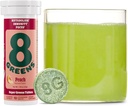 8Greens Supergreens tabletter | Super Greens Powder Superfood Tablet, Metabolism Immunity & Focus, Daily Greens Effervescent Tablets, Organic: Aloe Vera, Spirulina, Chlorella, Peach, 10 Servings