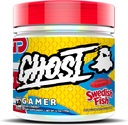 GHOST Gamer: Energi- och fokusstödformel - 40 portioner, svensk fisk - Nootropics & Natural Caffeine för uppmärksamhet, noggrannhet och reaktionstid - Vegan, glutenfri