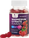 Magnesium Citrate Gummies Supplement - Hög Absorption, Vegan Magnesium Gummy Supplement för vuxna och barn, Magnesio Citrate Gummy Supplements for Muscle, Nerve, Bone and Heart Support - 120 Gummies