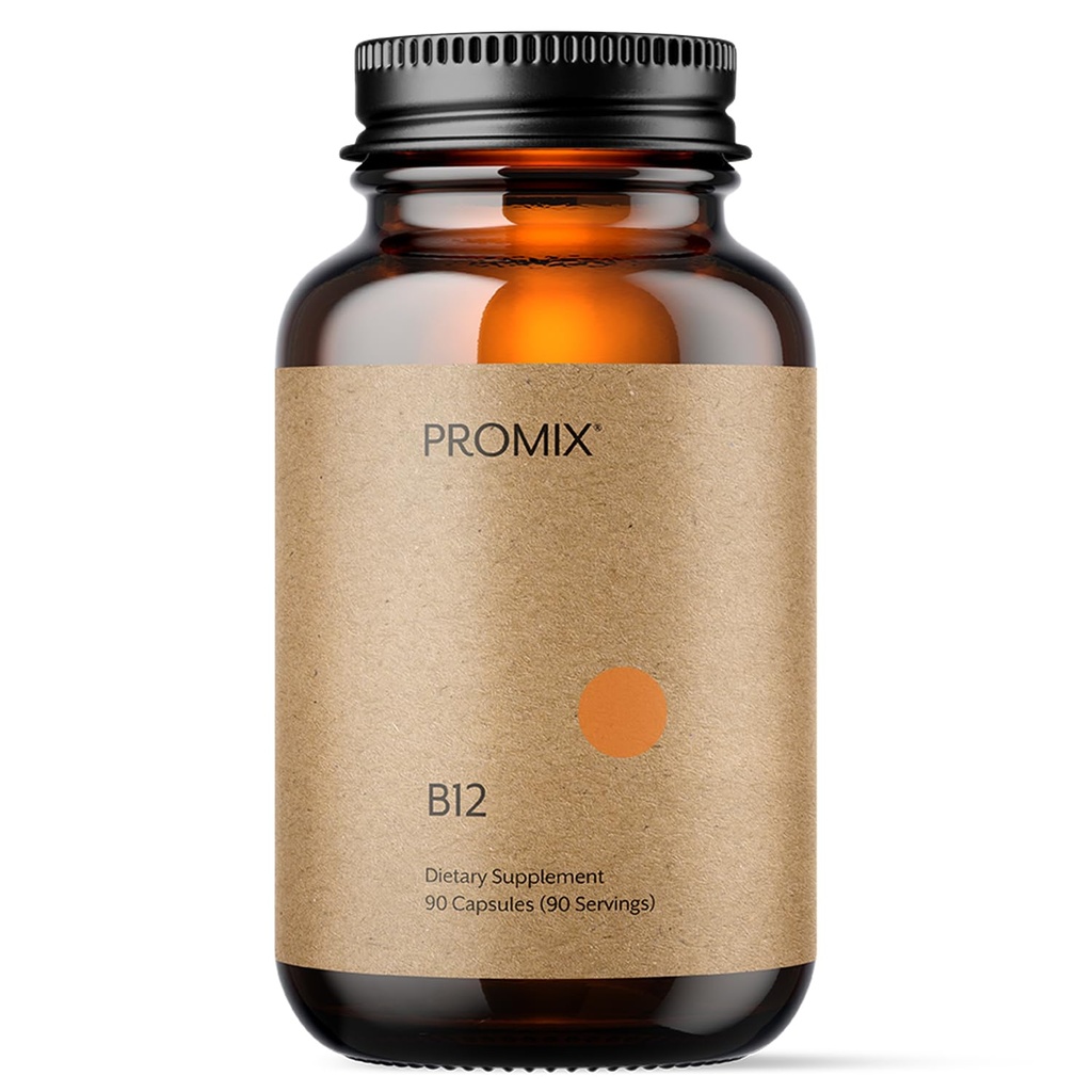 Promix Nutrition Vitamin B12 Supplement - 1000mcg som Methylcobalamin - Gut friendly - 90 count