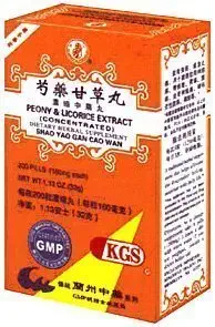 Peony och Licorice Extract (Shao Yao Gan Cao Wan) 200 Pills X 12