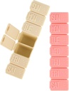 2Pack Weekly Pill Organizer, 7 Days Pill Cases Travel Daily Pill Box Medicine Organizer Pill Box 7 Day Pill Organizer Weekly för fiskolja, Calcium Tablets Supplements (Pink + Beige)